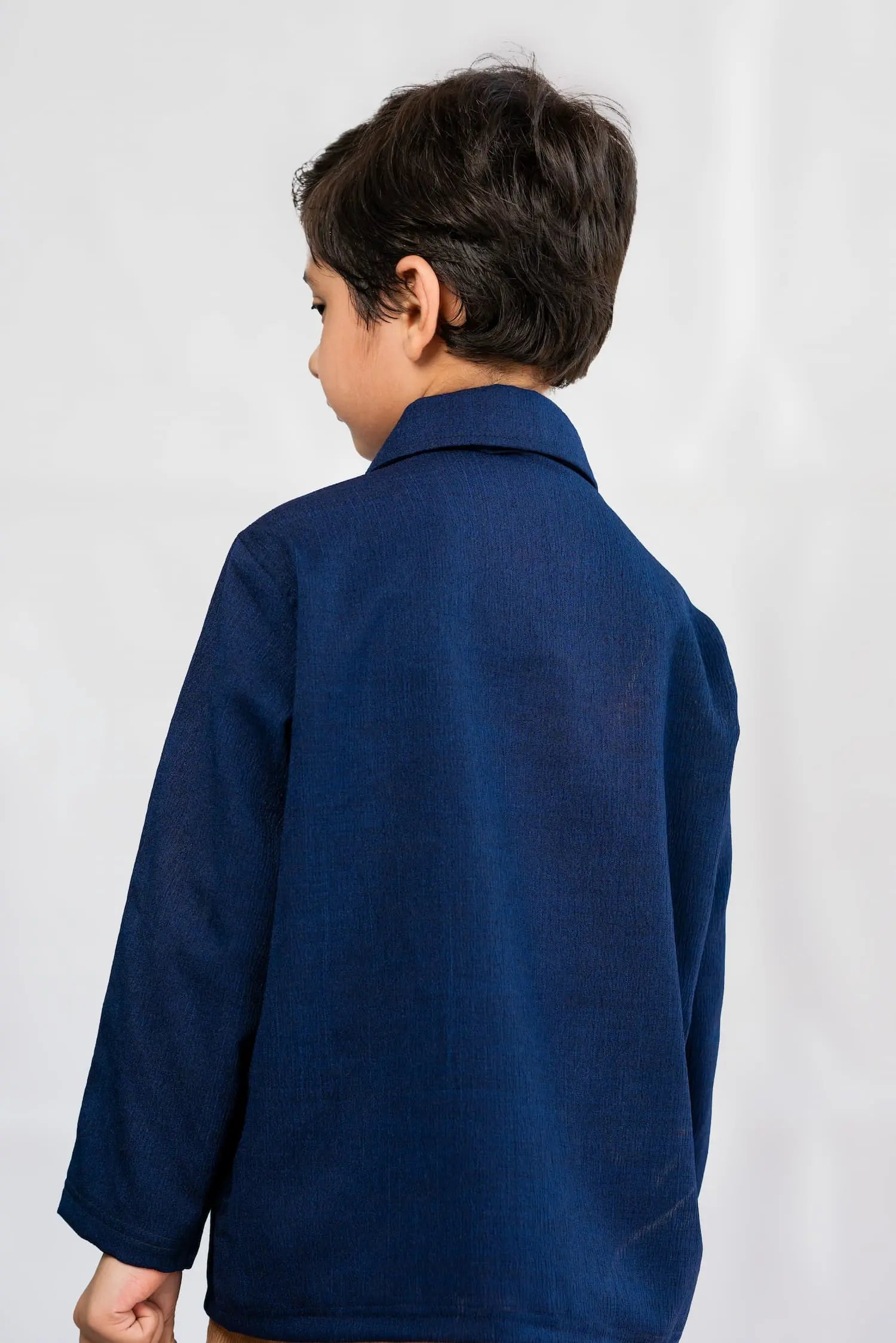 Navy Textured Shirt