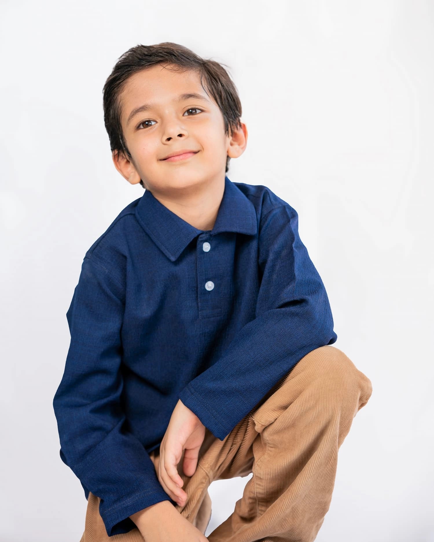 Navy Textured Shirt