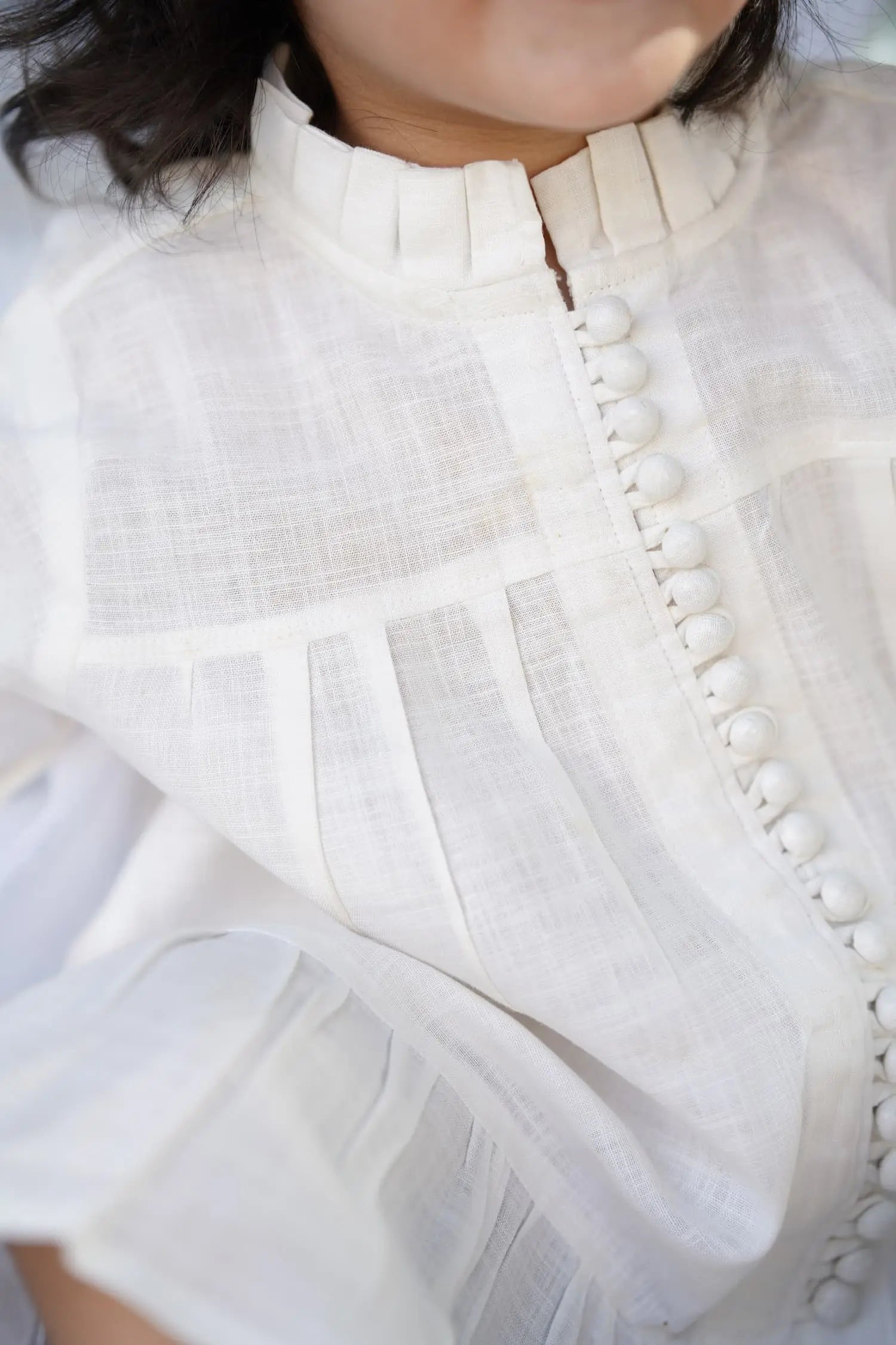 Ivory Button Dress