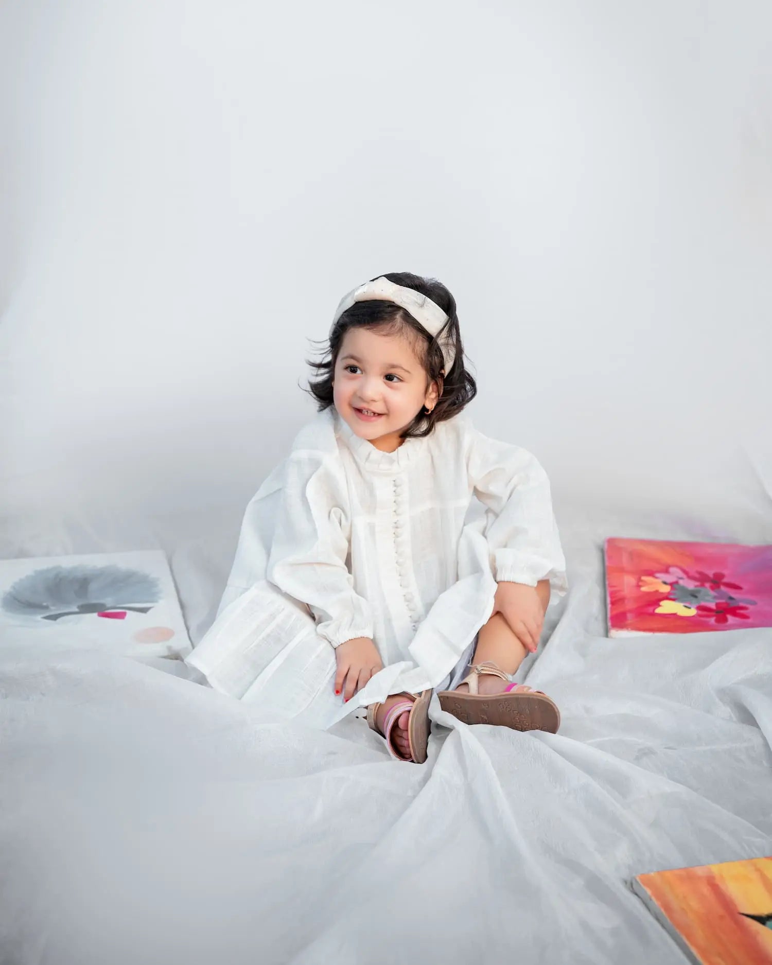 Ivory Button Dress