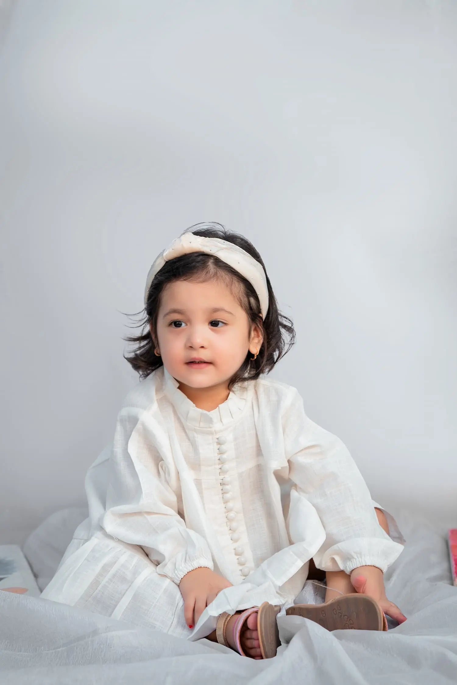 Ivory Button Dress