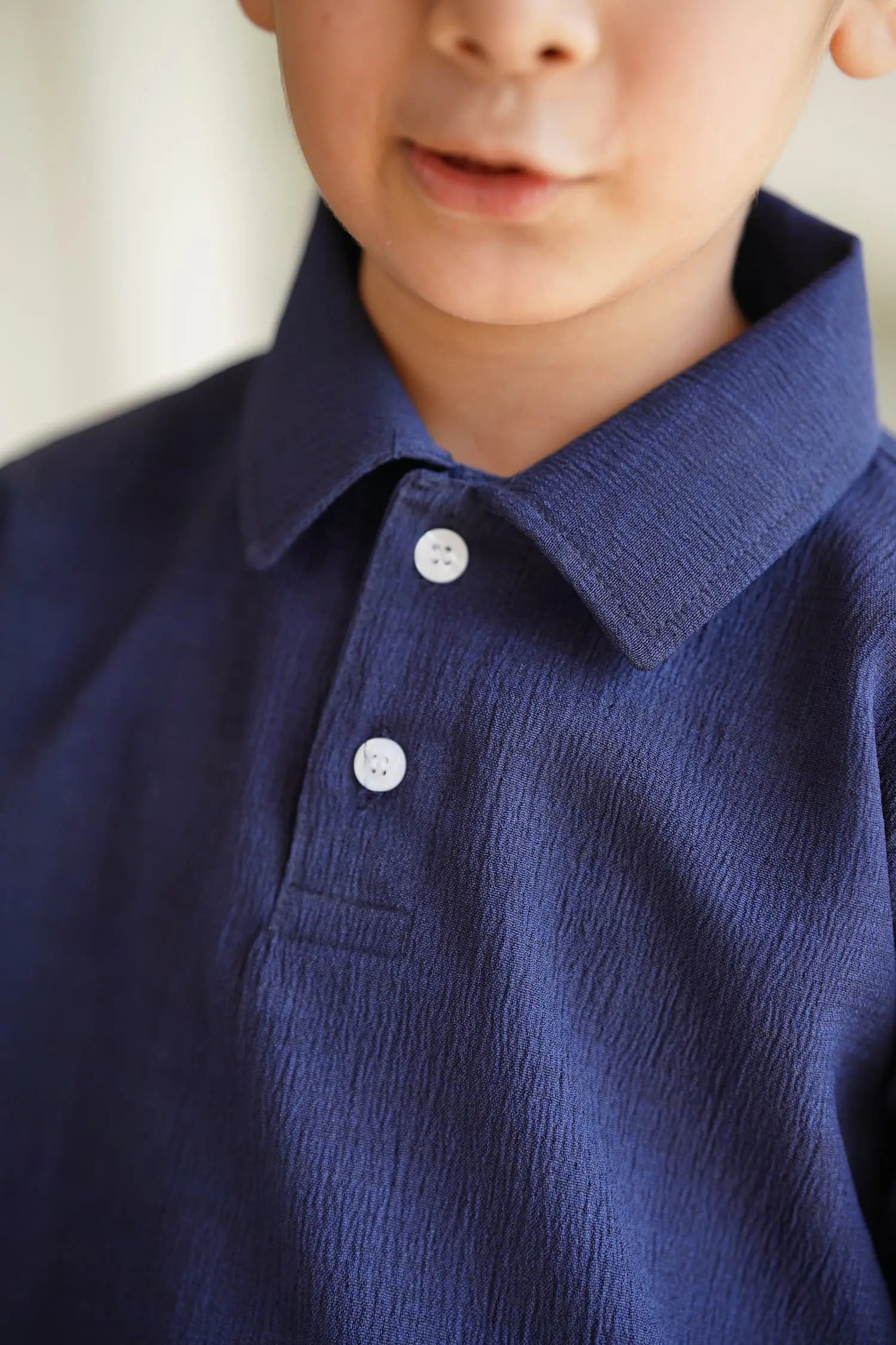 Navy Textured Shirt