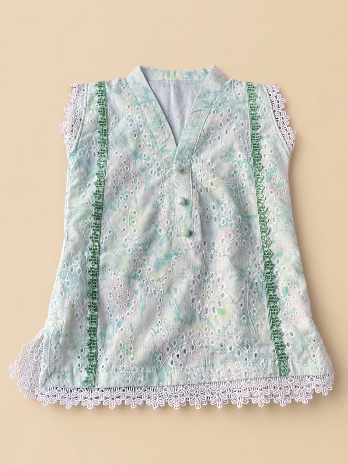 Mint Blossom Kurti Set