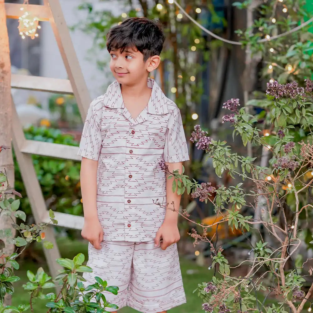 Zigzag Print Boys Co-Ord Set