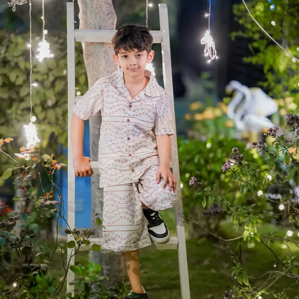 Zigzag Print Boys Co-Ord Set
