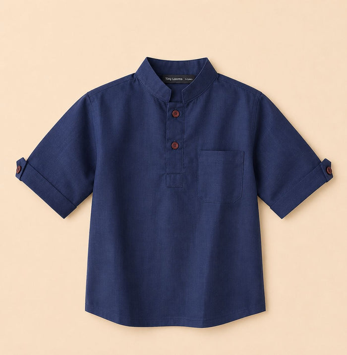 Navy blue shorts set