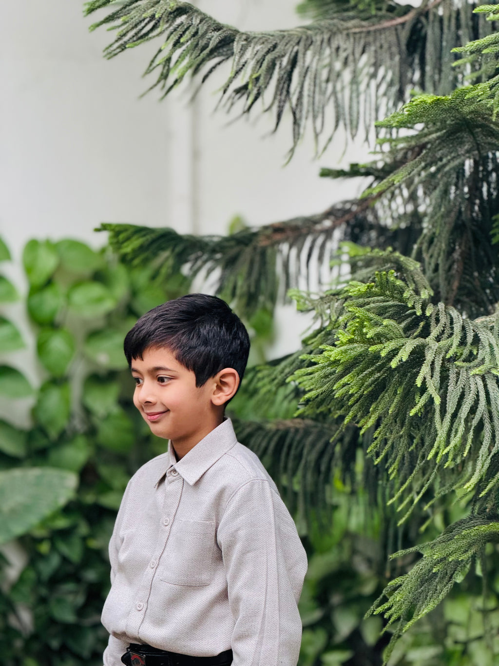 Soft Beige Button-Down