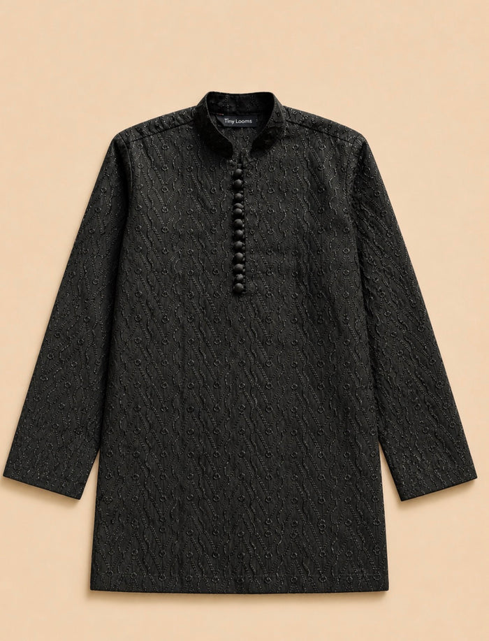 Midnight Chikankari Kurta