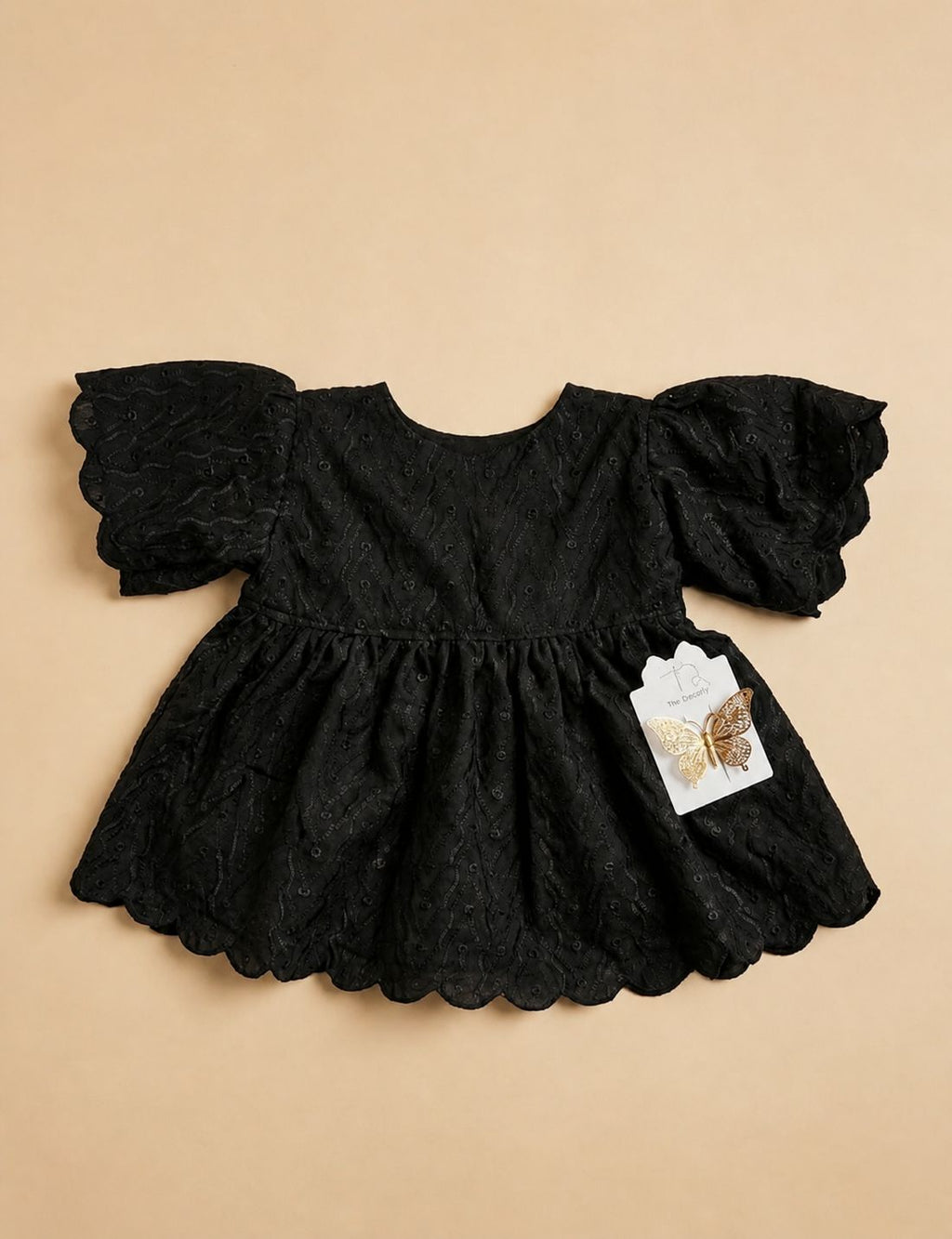 Midnight Chikankari Top