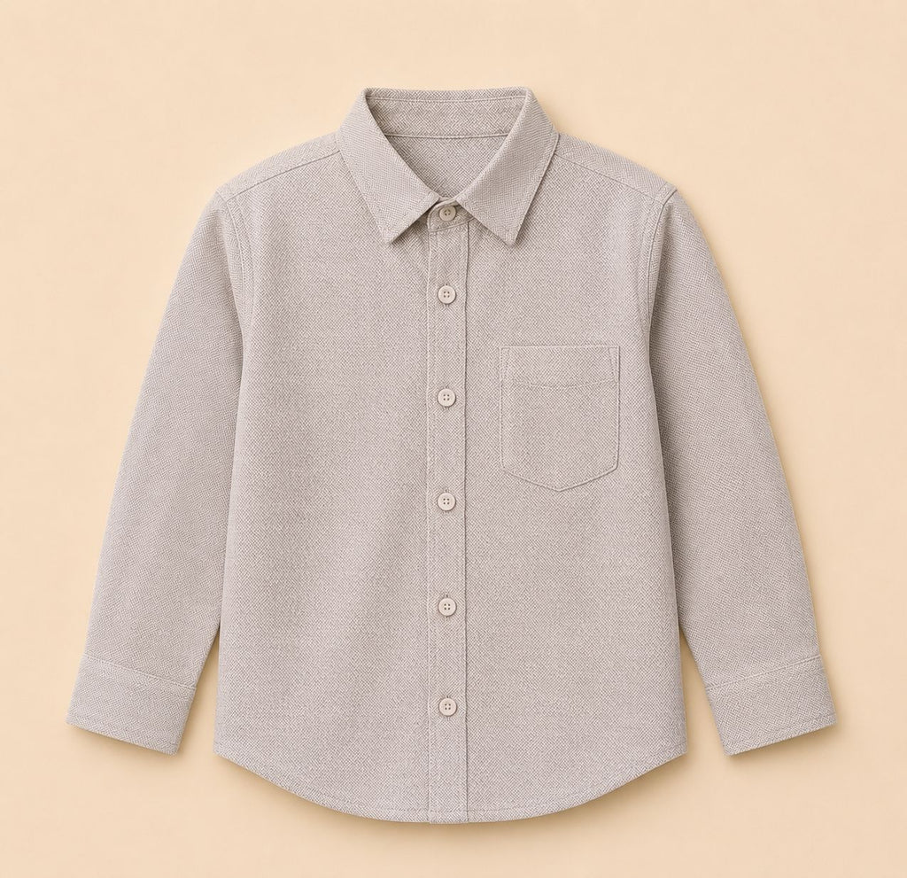 Soft Beige Button-Down
