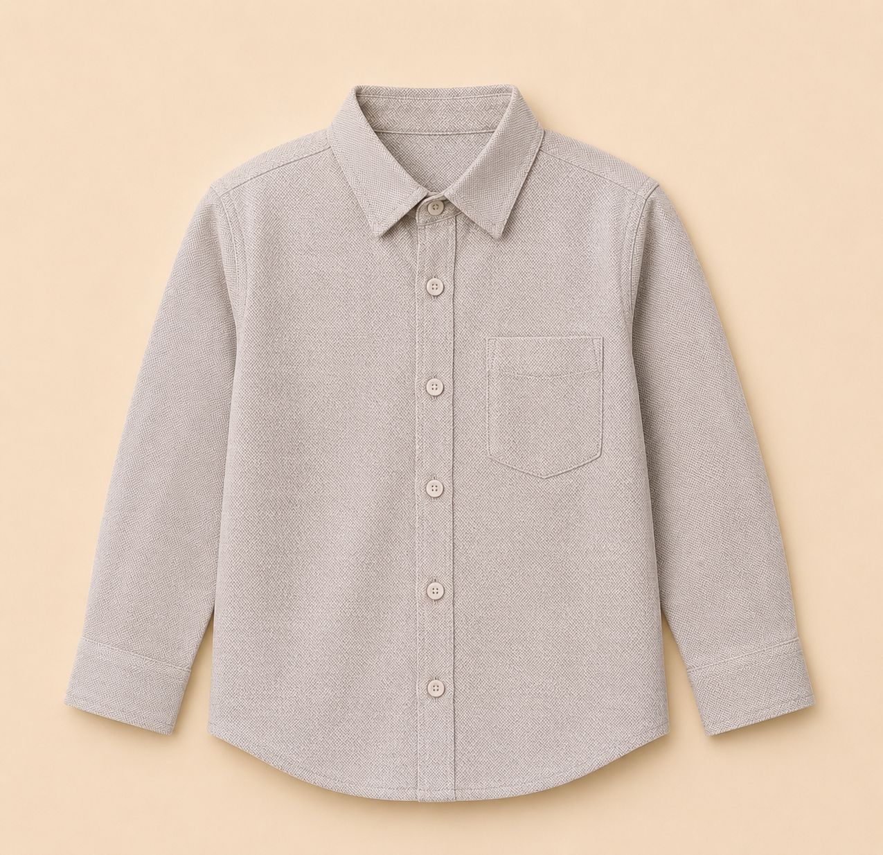 Soft Beige Button-Down
