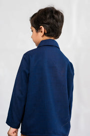 Navy Textured Shirt