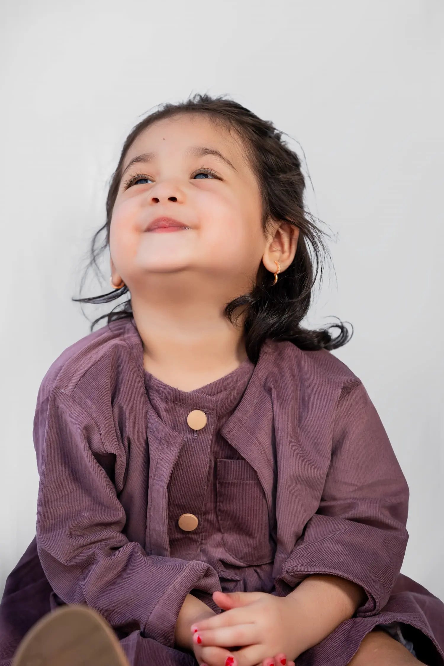 Mauve 2-in-1 Corduroy Dress Set