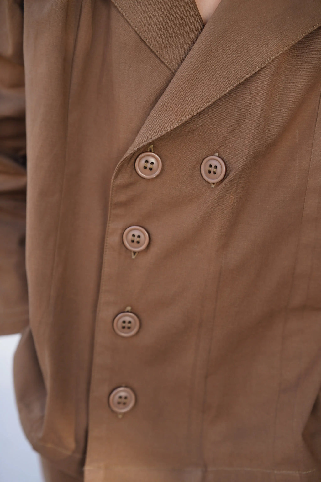 Brown Button Co-ord Set