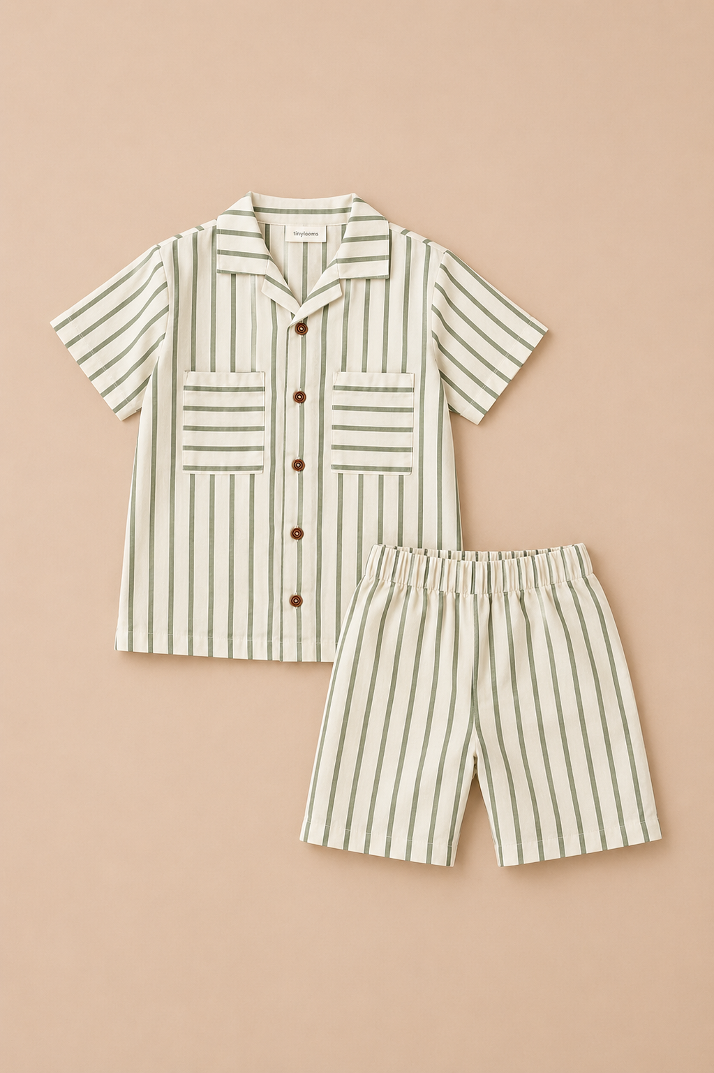 Tea Green Stripe Set