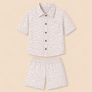 Zigzag Print Boys Shorts Set
